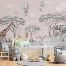 Φωτοταπετσαρία τοίχου για μωρό με ονειρικά σχέδια