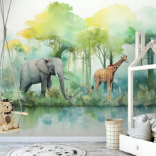 Βρεφική φωτοταπετσαρία με ήρεμα χρώματα για αγοράκι ή κορίτσι