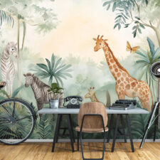 φωτοταπετσαρία μωρού με χαριτωμένα ζωάκια