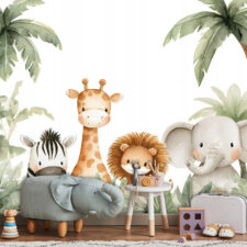 Φωτοταπετσαρία μωρού σε παστέλ ρομαντικό ύφος