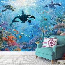 φωτοταπετσαρία με ζώα βυθού