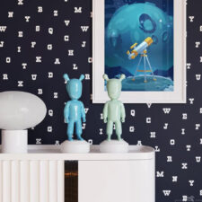 Νεανική ταπετσαρία με γεωμετρικά μοτίβα για εφηβικό δωμάτιο